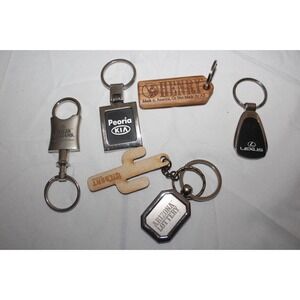 Lot of 6 Branded Keychains‎ Lexus Kia Lottery Keller Williams Henry AZ Promo